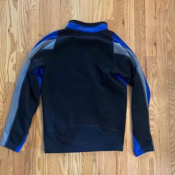 Obermeyer sz S black and blue half zip pullover zip pocket great pre owned cond - Picture 3 of 3